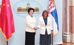 30 August 2019 National Assembly Speaker Maja Gojkovic and the Vice-Chairperson of the National Committee of the Chinese People's Political Consultative Conference Li Bin 
